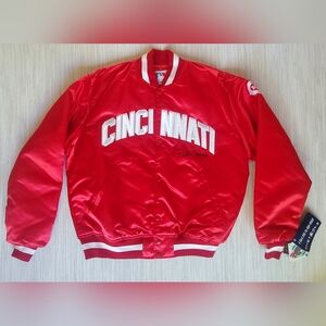 Vintage PETE ROSE AUTOGRAPHED 90's New Old Stock Reds Satin Starter Jacket sz L